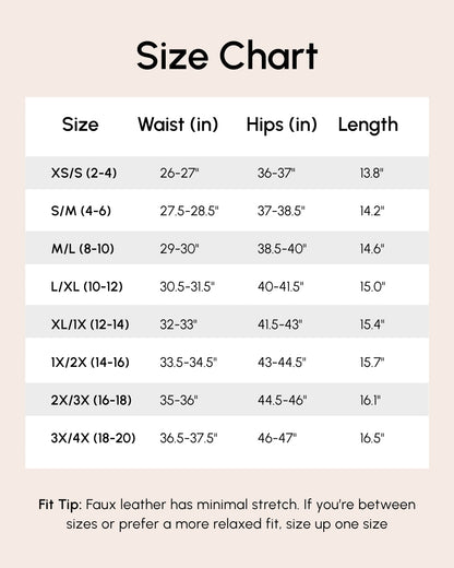 Faux Leather High Waisted Shorts